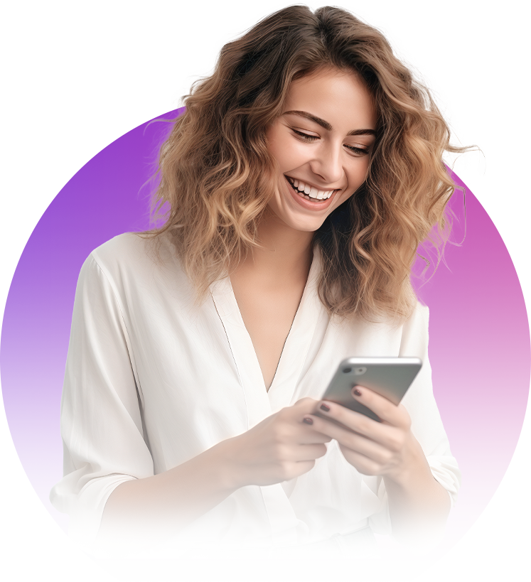 Pessoa segurando um celular