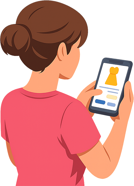 Mulher usando celular